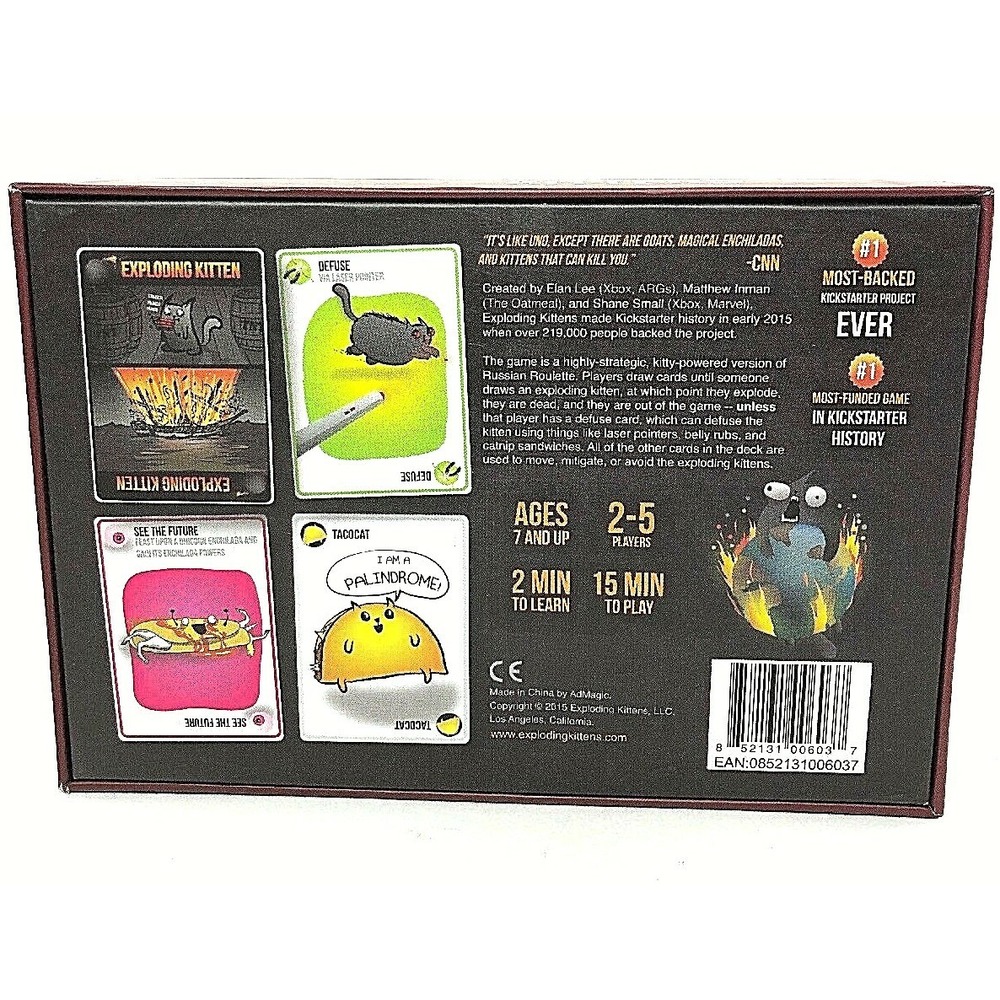 Exploding Kittens Card Game NEW - Picture 2 of 3